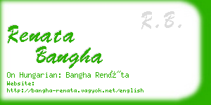 renata bangha business card